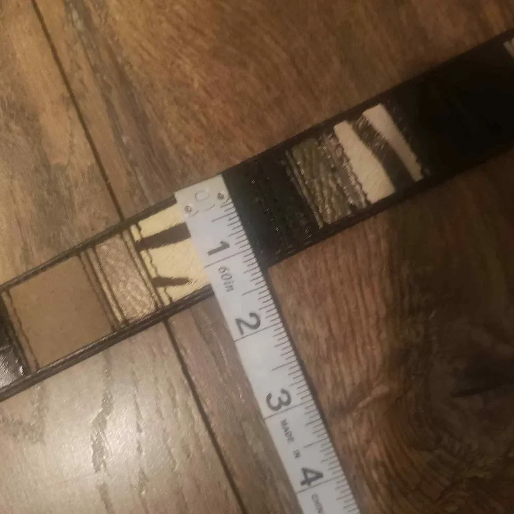FOSSIL‎ womans genuine leather multi texture calf hair eclectic belt 33